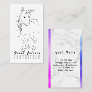 Child Care Nanny Babysitter Colourful Funky Cool Business Card