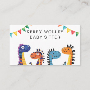 Child Care Nanny Babysitter Colourful Funky Cool Business Card