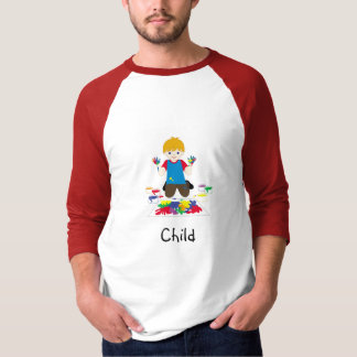 Child finger-painting t-shirt
