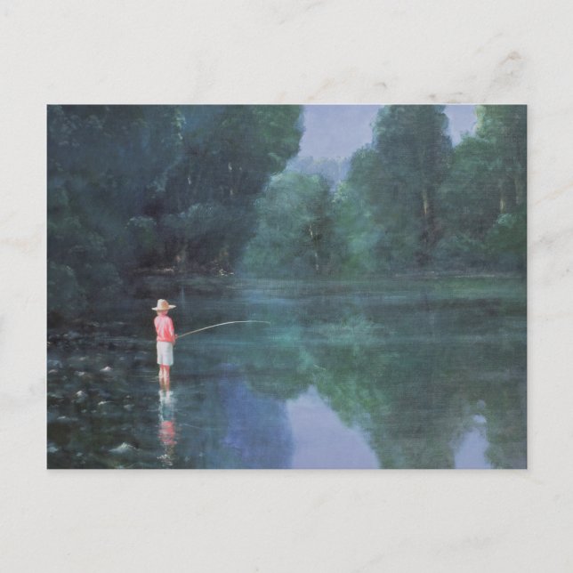 Child Fishing 1989 Postcard (Front)