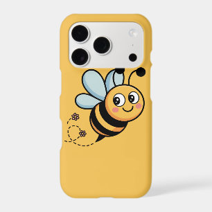Child-Friendly Bee Mascot with Dotted Trail