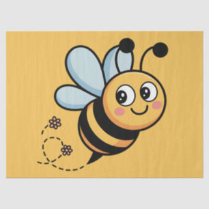Child-Friendly Bee Mascot with Dotted Trail Tissue Paper