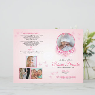 Child Funeral Program Template | Editable Memorial