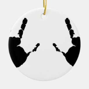 Child Handprints Ceramic Ornament