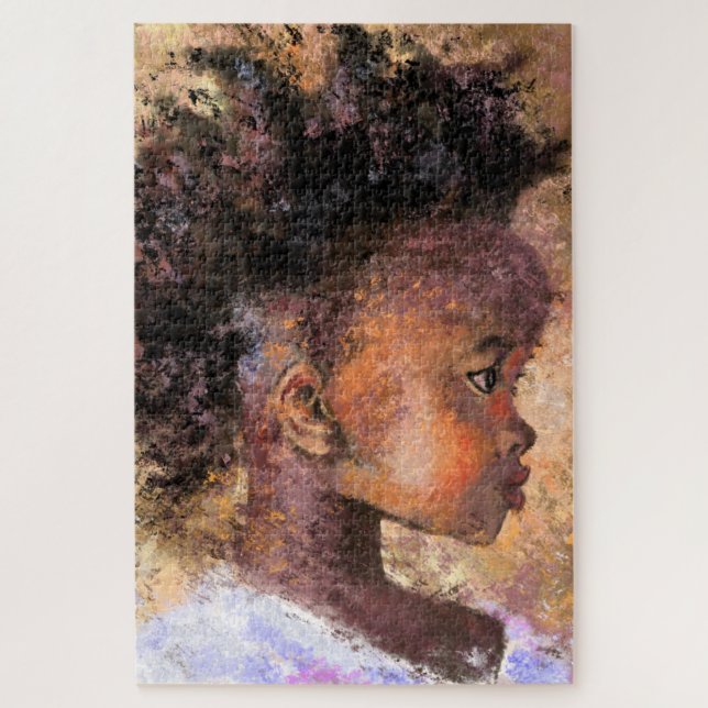Child Hope Look - Peace - Save Kids - Art Painting Jigsaw Puzzle (Vertical)