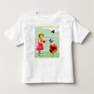 Child: I love music! poppies butterflies Toddler T-Shirt