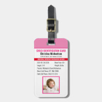Child ID Identification Emergency Allergy Photo