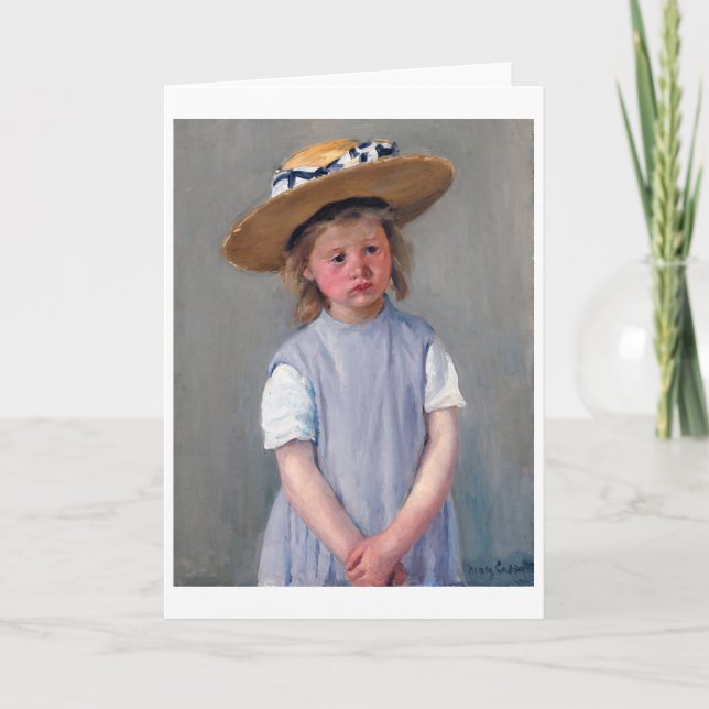 Child in a Straw Hat, Mary Cassatt Card (Front)