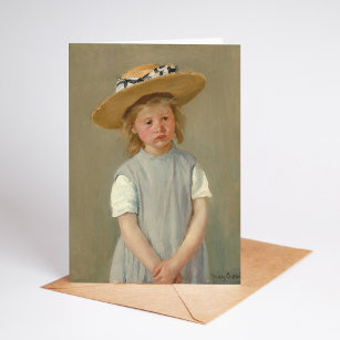 Child in a Straw Hat   Mary Cassatt Card