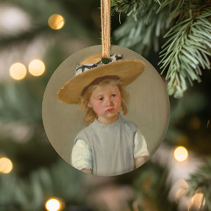 Child in a Straw Hat   Mary Cassatt Ceramic Ornament
