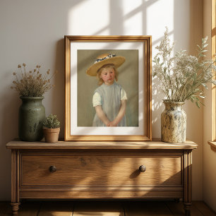 Child in a Straw Hat   Mary Cassatt Poster