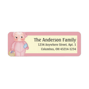 Child in Easter Bunny Outfit d5 Address Label Return Address Label