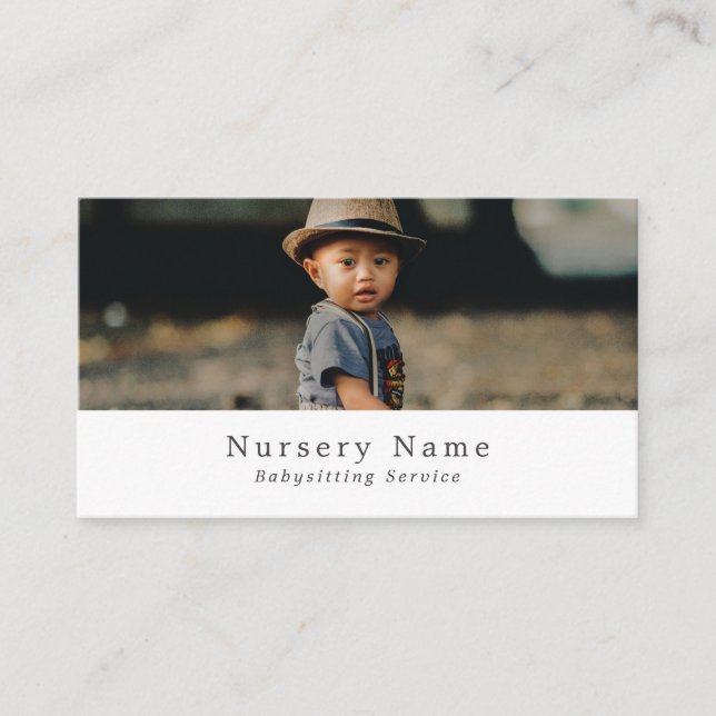 Child in Hat, Babysitter, Daycare, Nursery Business Card (Front)