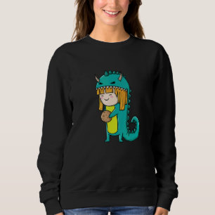 Child In Monster Costume With Cookie Sweatshirt