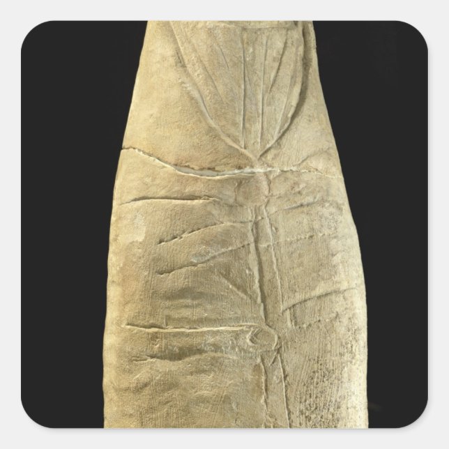 Child in swaddling clothes square sticker (Front)