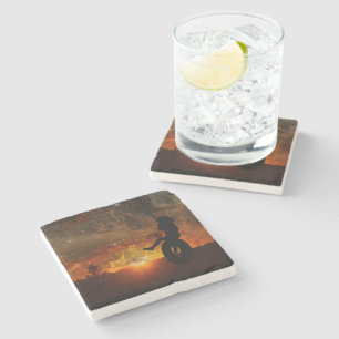 Child In Tire Swing Stone Coaster
