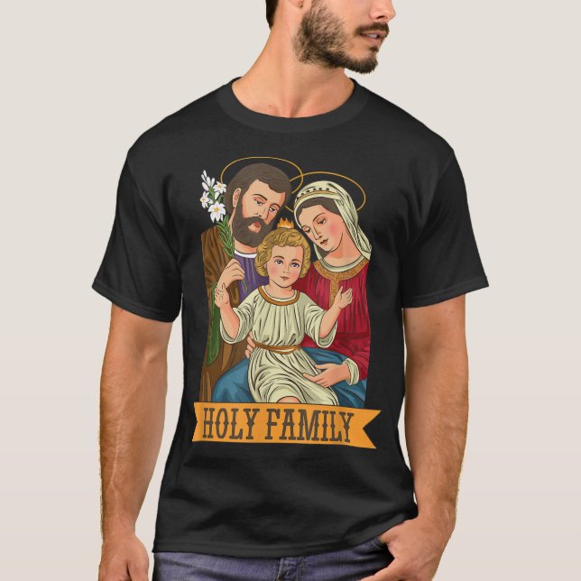Child Jesus Virgin Mary and St Joseph T-Shirt (Front)