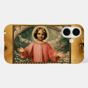 CHILD JESUS WITH ANGELS, Brown Parchment iPhone 16 Case