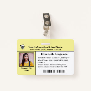 Child Kids ID Identification Card Students School ID Badge