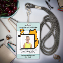 Child Kids Photo ID Identification Fun Custom