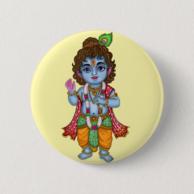 Child Krishna Button (Front)
