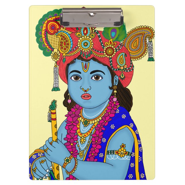 Child Krishna Stationery Clipboard (Front)