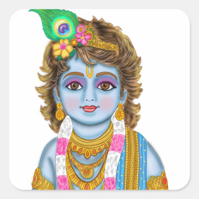 Child Krishna Sticker (Front)