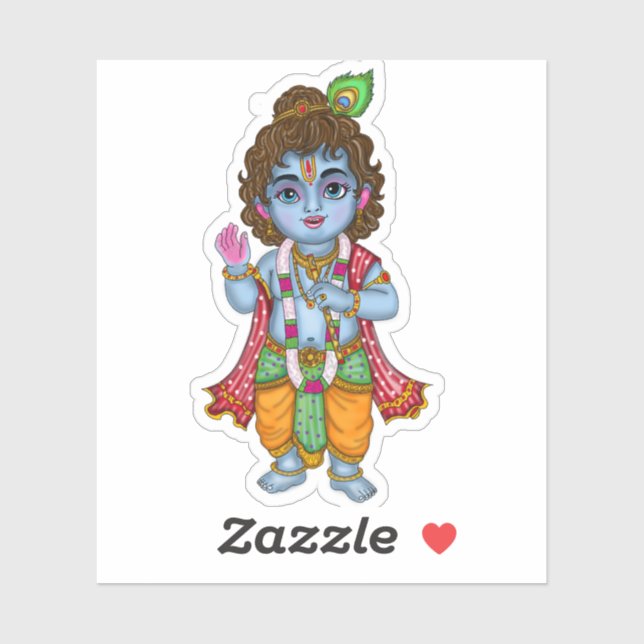 Child Krishna Sticker (Sheet)