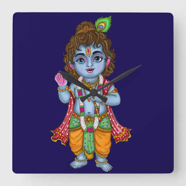 Child Krishna Wall Clock (Front)