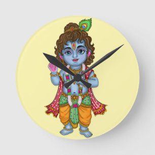 Child Krishna Wall Clock