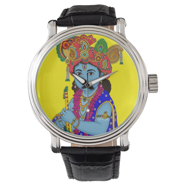 Child Krishna Wall Clock Watch (Front)