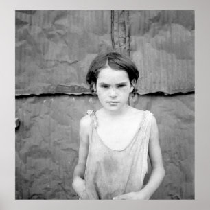 Child living in Oklahoma City shacktown - 1936 Poster