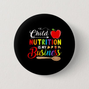Child Nutrition Is My Business Cute Apple Back To 6 Cm Round Badge