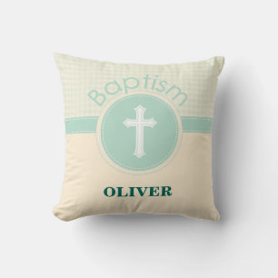 Child of God Baptism, Gender Neutral Green Cushion