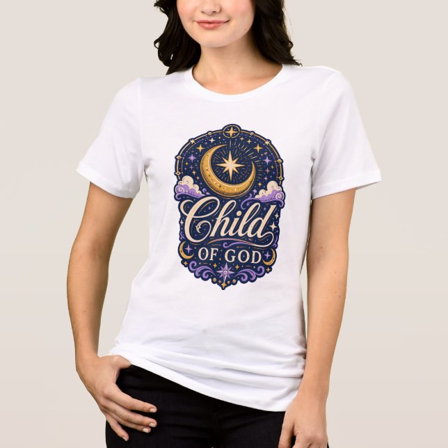 Child Of God Celestial Christian Faith Scripture   Tri-Blend Shirt (Front)
