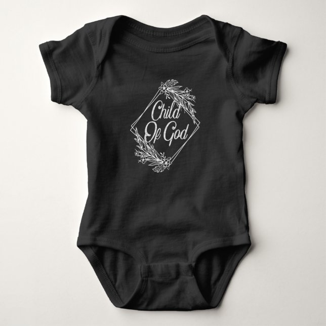 Child Of God - Christian Faith Quote Baby Bodysuit (Front)