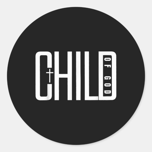 Child Of God, Christian Mens Bundle Religious  Classic Round Sticker (Front)