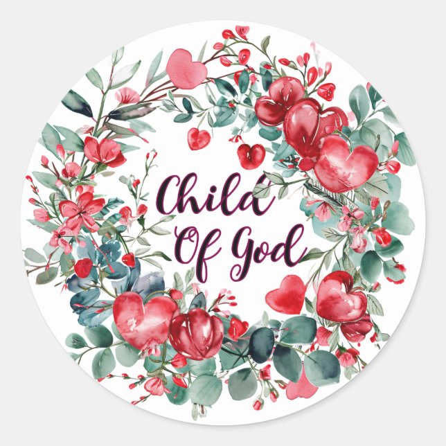 Child Of God Classic Round Sticker (Front)
