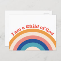 Child of God Cute Rainbow Post Card