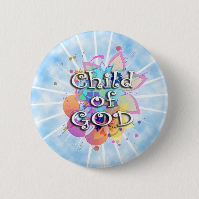 Child of God, Pastel 6 Cm Round Badge (Front)