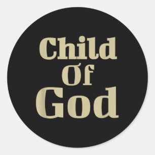 Child Of God Retro Jesus Religious Christian Bible Classic Round Sticker