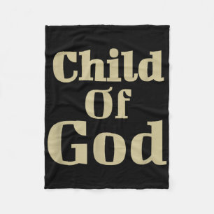 Child Of God Retro Jesus Religious Christian Bible Fleece Blanket