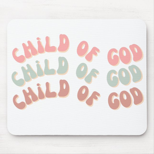 Child of God Retro Waves Mouse Pad (Front)