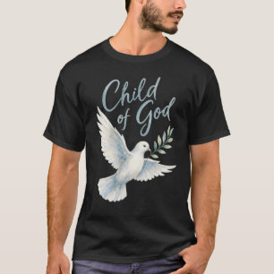 Child of God Watercolor Dove Olive Branch Christia T-Shirt