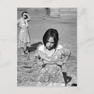 Child of the Great Depression Postcard