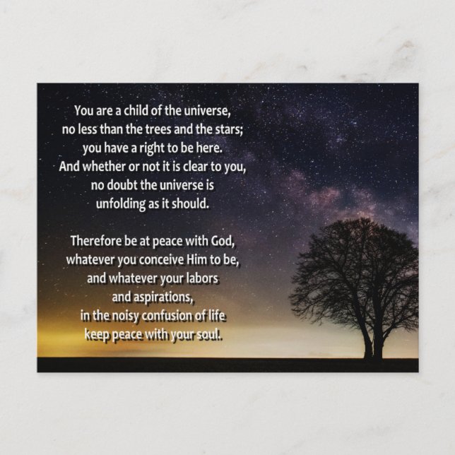 Child of the Universe - Quote card (Front)
