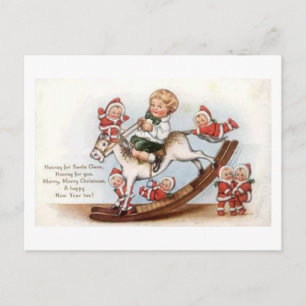 Child on Rocking Horse Postcard