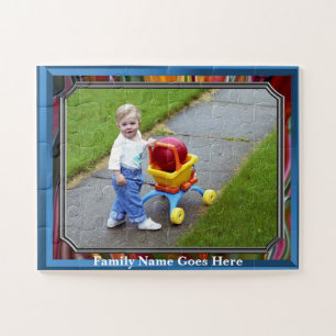 Child or Family Photo with Name Jigsaw Puzzle