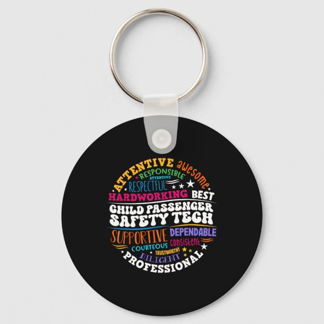 Child Penger Safety Technician  Key Ring (Front)