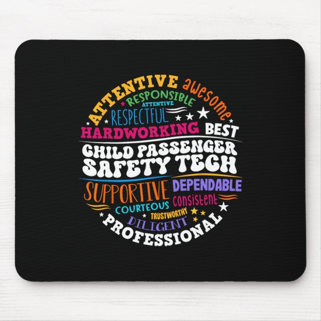Child Penger Safety Technician  Mouse Pad (Front)